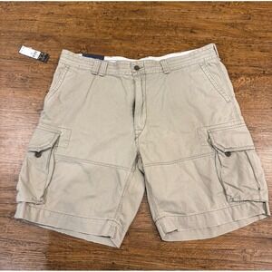 New Polo Ralph Lauren Beige Casual Outdoor Hiking Baggy Cargo Shorts Men's 42x10
